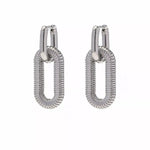 Geometric Link Drop Earrings