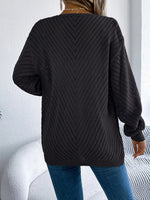 Openwork Open-Front Long Sleeve Cardigan