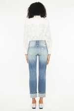 Kancan High Rise Distressed Boyfriend Fit Jeans - Ladyez