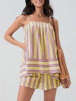 Smocked Square Neck Cami and Shorts Set