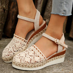 Round Toe Wedge Sandals