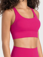 Millennia Crisscross Scoop Neck Active Tank - Ladyez