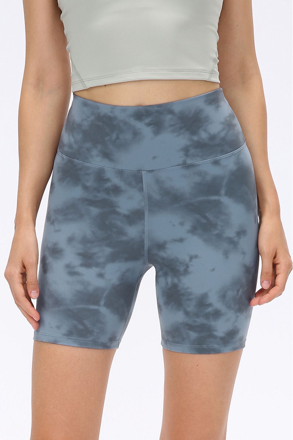 Wide Waistband Sports Shorts - Ladyez