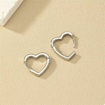 Alloy Heart Shape Hoop Earrings