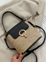 Woven Straw Crossbody Bag