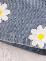 Children's Daisy Print Cami and Denim Shorts Set