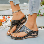 Toe Post Wedge Sandals