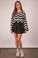 VERY J Riffled Tiered Layers Activewear Skirt with Shorts - Ladyez