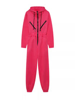 Hooded Zip-Up Long Sleeve Jumpsuit