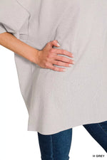 Zenana Cotton Short Sleeve Oversized Tunic Tee