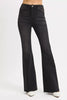 RISEN Full Size High Rise Flare Raw Cut Hem Jeans Plus Size