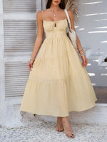 Devine Smocked Tiered Maxi Cami Dress - Ladyez