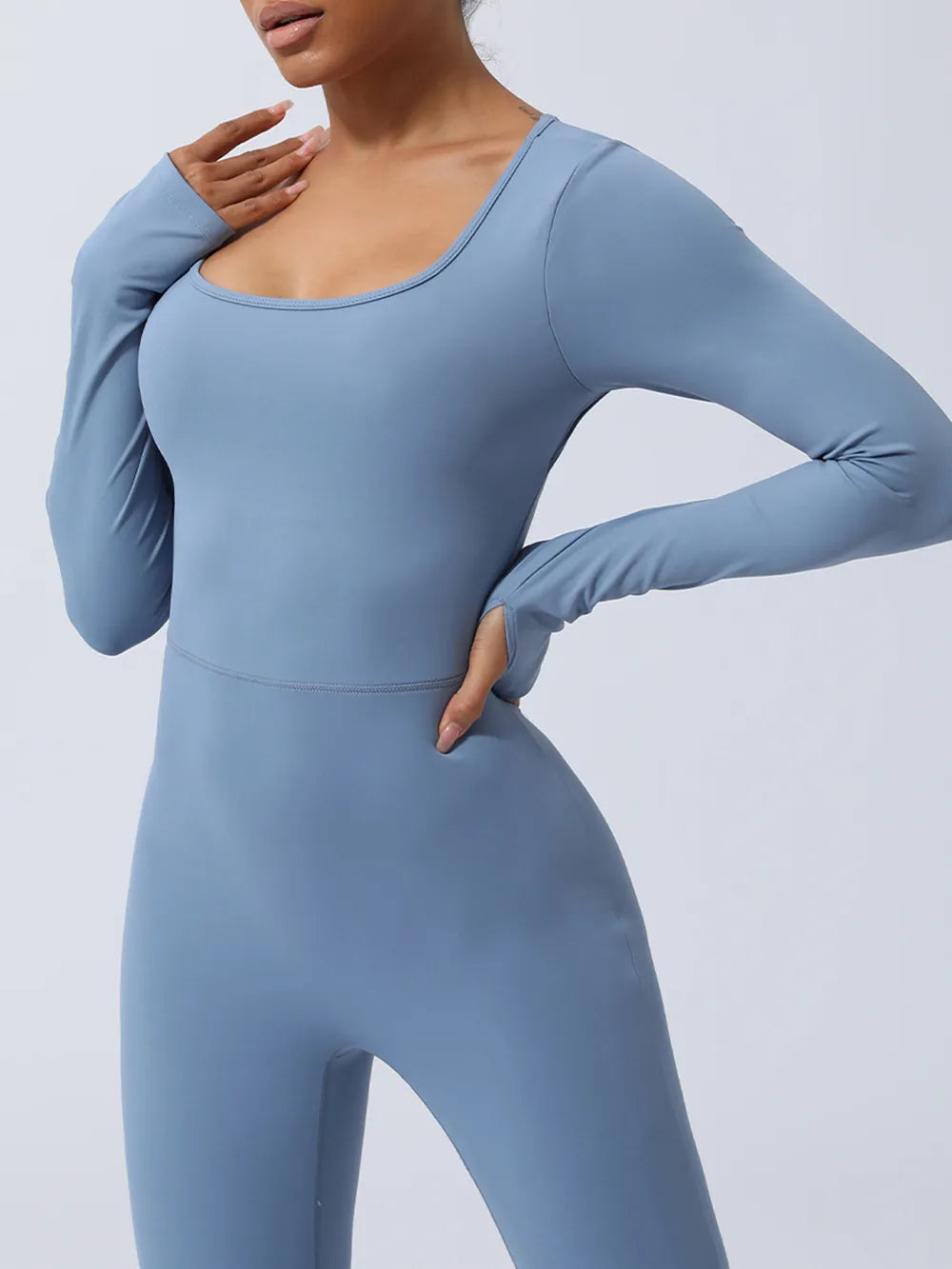 Twisted Backless Long Sleeve Jumpsuit - Ladyez