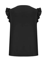 Lace Detail V-Neck Cap Sleeve Blouse