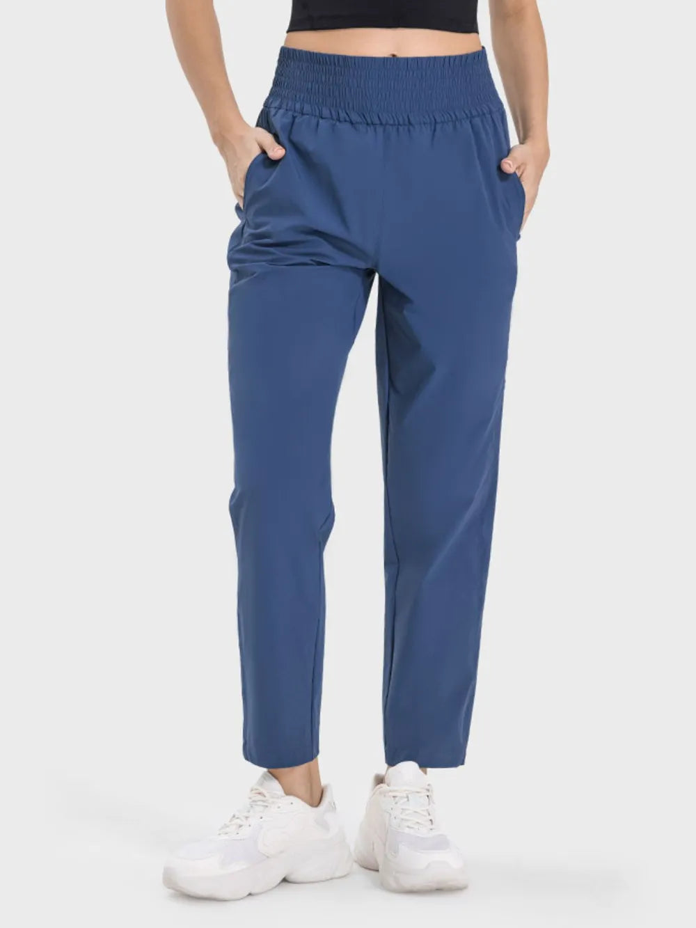 Millennia Pocketed High Waist Active Pants - Ladyez