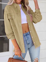 Distressed Denim Jacket with Frayed Edges