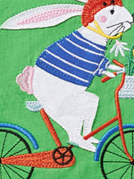 Children's Rabbit Embroidered Cap Sleeve T-Shirt