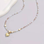 Bead Heart Pendant Necklace