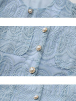 Embroidered Long Sleeve Top and Skirt Set