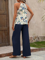 Printed Tank Top and Wide Leg Pants Set - Ladyez