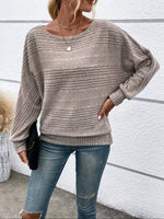 Relaxed Fit Ribbed Knit T-Shirt