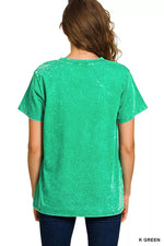 Zenana Washed Short Sleeve T-Shirt