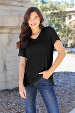 Basic Bae Bamboo Full SizeV-Neck Short Sleeve T-Shirt