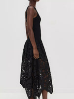 Sleeveless Ribbed Crochet Midi Dress