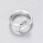 925 Sterling Silver Hug Bypass Ring
