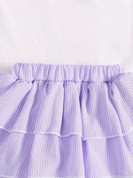 Children's Tie Strap Top & Layered Skirt Set