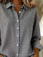 Full Size Plaid Button Up Long Sleeve Shirt Plus Size