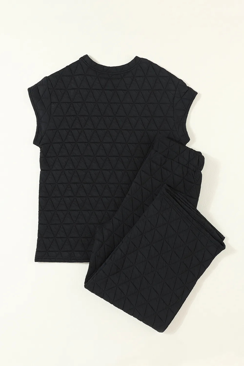Short Sleeve Top and Pocketed Pants Lounge Set - Ladyez