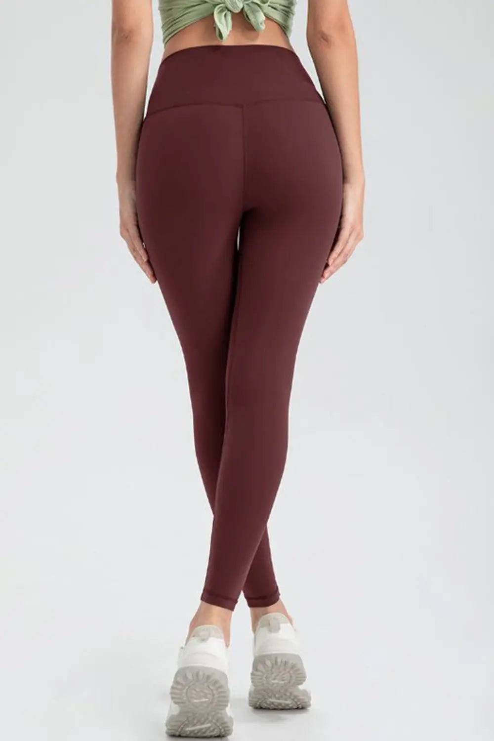 Wide Waistband Slim Fit Active Leggings - Ladyez