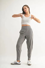 MONO B Flowbarrel High Waist Active Pants - Ladyez