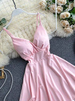 Surplice Spaghetti Strap Mini Dress