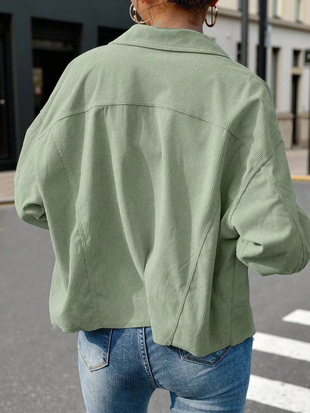 Corduroy Button-Down Shacket
