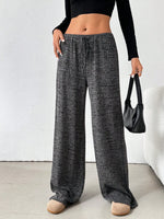 Striped Wide Leg Drawstring Pants