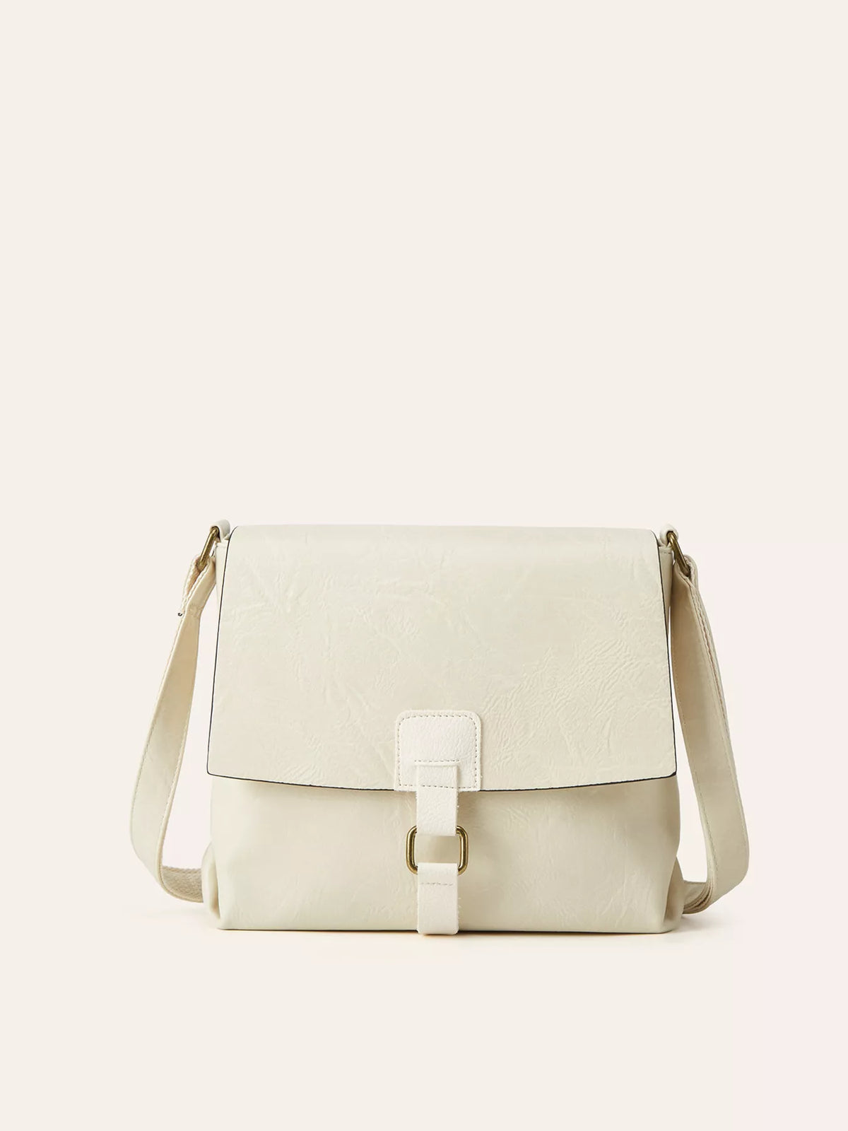 Vintage Buckle Flap Crossbody Bag