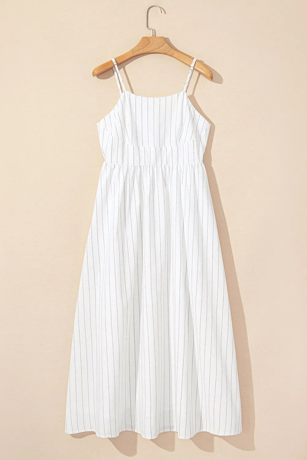 Stripe Square Neck Cami Dress with Pockets