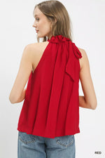 Umgee Tie-Neck Ruffle Halter Boho Top