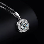 1 Carat Moissanite 925 Sterling Silver Necklace