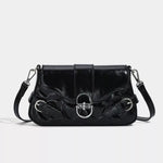 Quilted Flap Buckle Decor Crossbody Bag