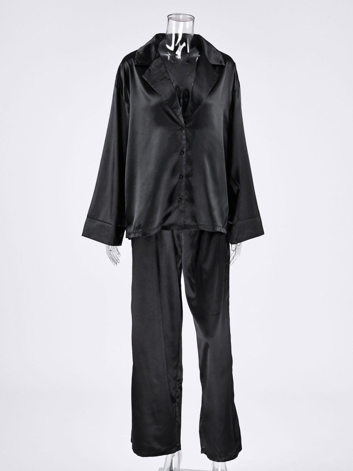 Long Sleeve Top and Wide Leg Pants Lounge Set