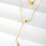 18K Gold-Plated Double Layered Geometric Necklace