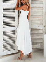 High-Low Ruffled Hem Midi Cami Dress - Ladyez