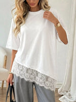 Lace Detail Half Sleeve T-Shirt