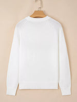 MERRY Letter Pattern Christmas Raglan Sleeve Sweater