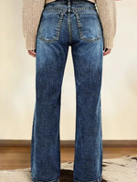 Vintage Wash Straight Leg Jeans