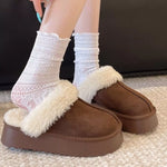 Round Toe Platform Slippers