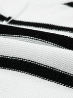 Striped Batwing Sleeve Knit Top